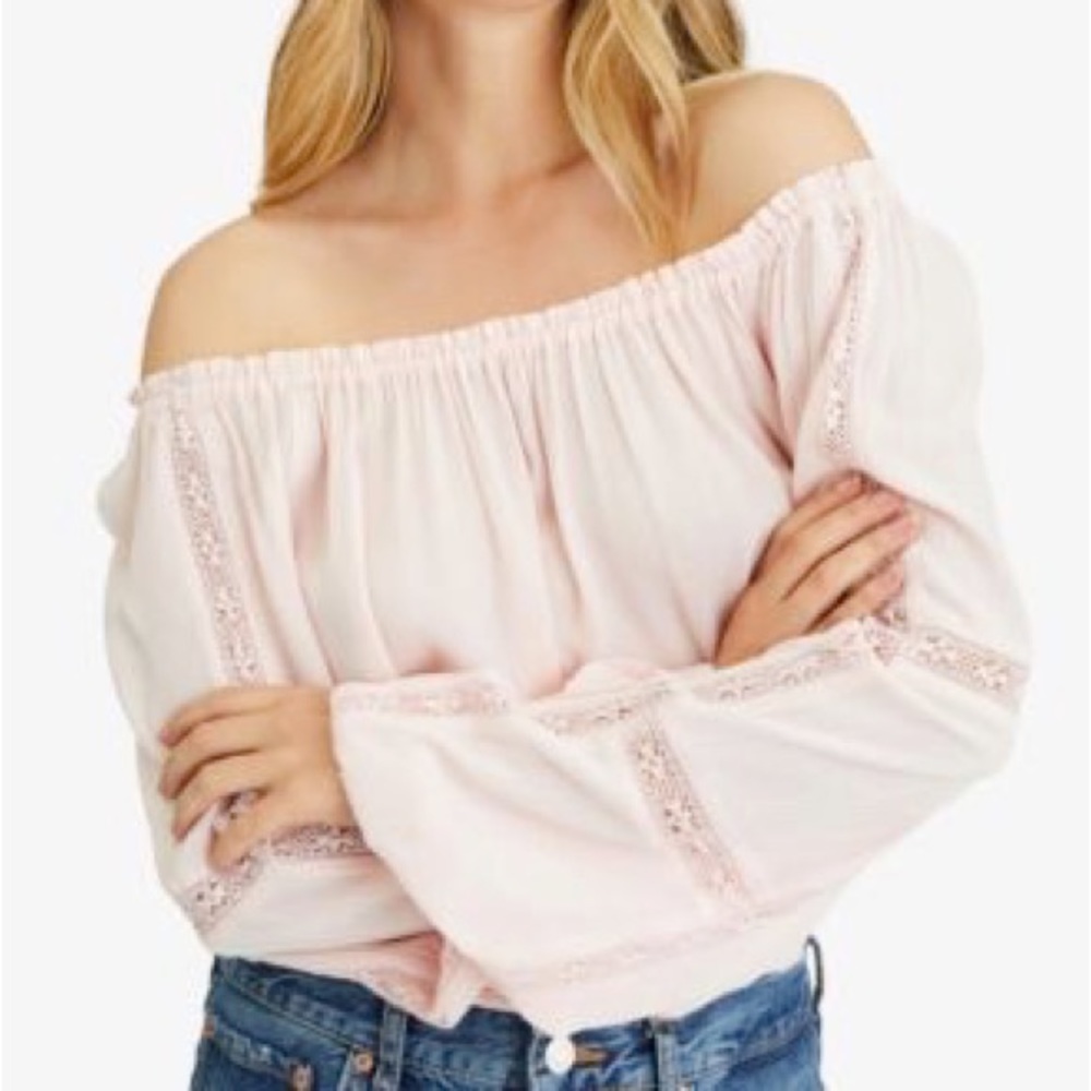 Sanctuary Say So lace-inset blouse in white size small